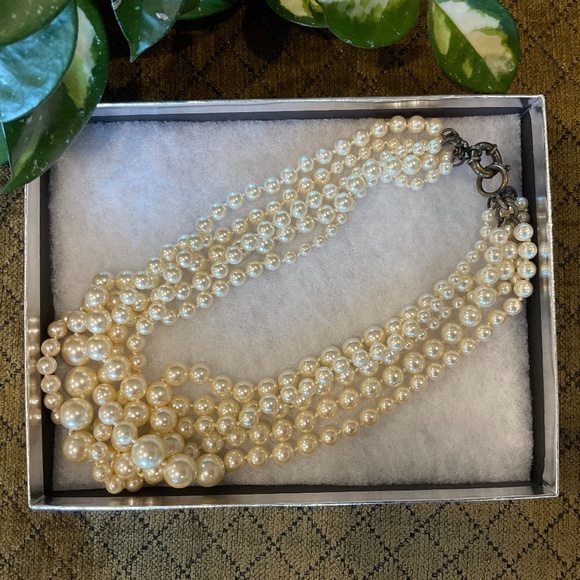 Multi-strand Pearl Necklace - Picture 1 of 5